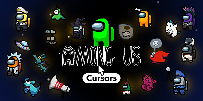 Among Us Galaxy Character cursor – Custom Cursor