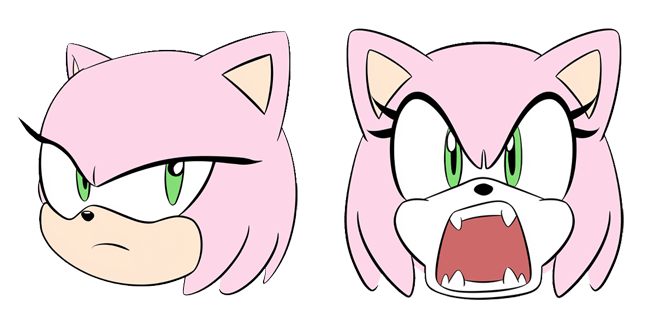 angry amy rose sonic custom cursor