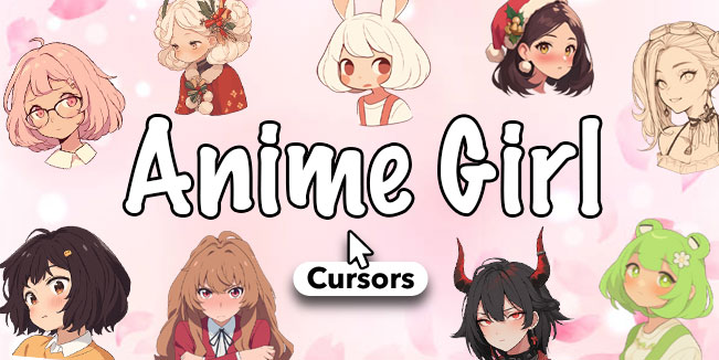 anime girl cursors collection