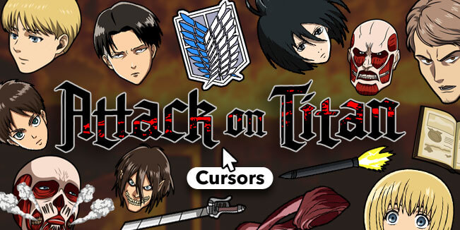 attack on titan cursors collection