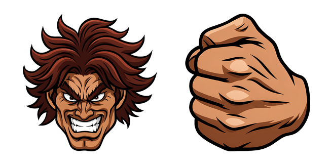 baki the grappler yujiro hanma fist & head custom cursor