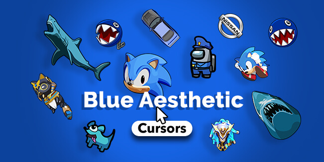 blue aesthetic cursor collection
