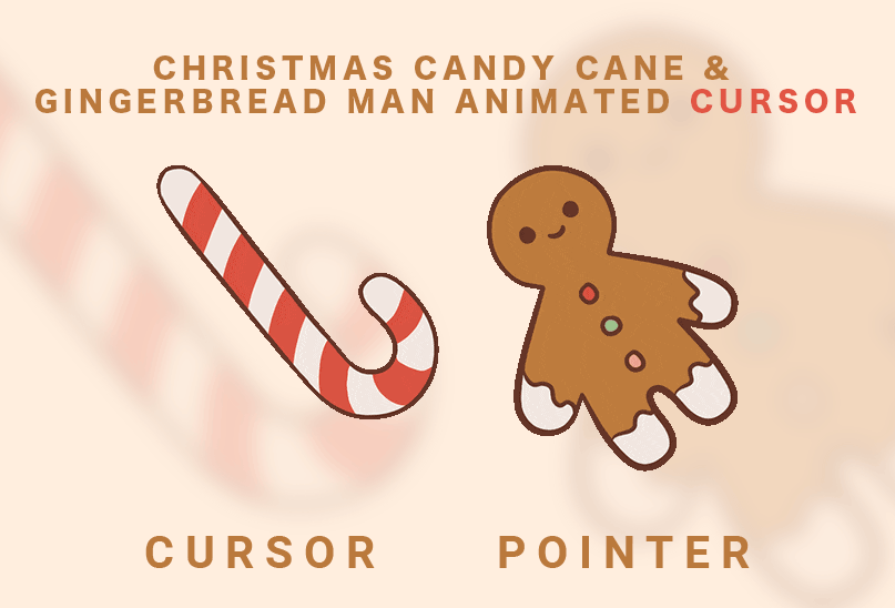 christmas candy cane gingerbread man animated cursor top post