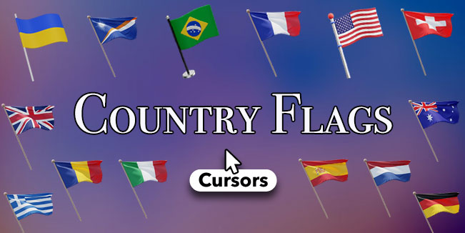 country flags cursors collection