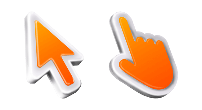 3d orange mac custom cursor