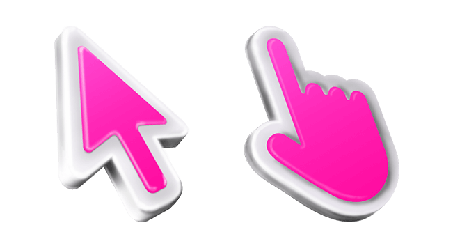 3d pink mac custom cursor