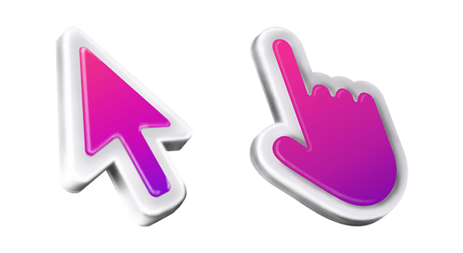 3d pink purple mac custom cursor
