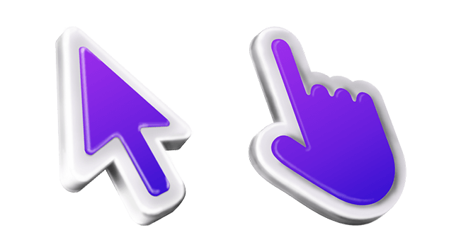 3d purple mac custom cursor
