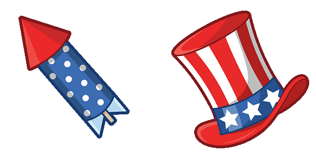 4th of july independence day animated custom cursor