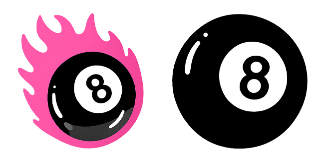 8 ball pink flame custom cursor