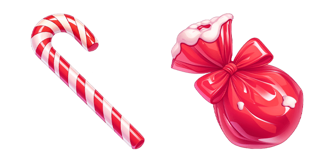 candy cane & chocolate candy1 custom cursor