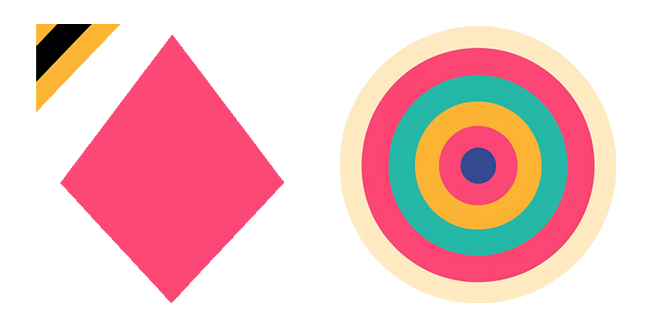 abstract geometry circle rhombus custom cursor