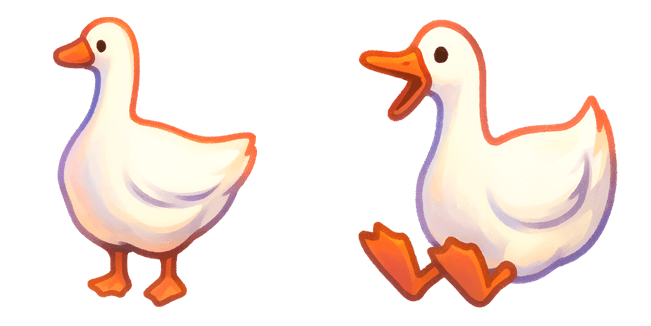 adorable duck custom cursor