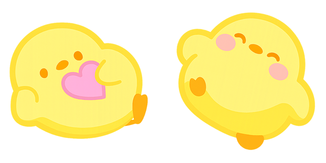 adorable yellow chick custom cursor