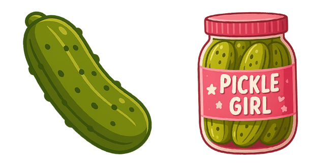aesthetic preppy pickle custom cursor