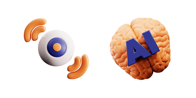 ai eye & ai brain 3D custom cursor