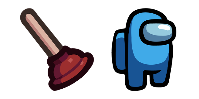 among us blue plunger hat custom cursor