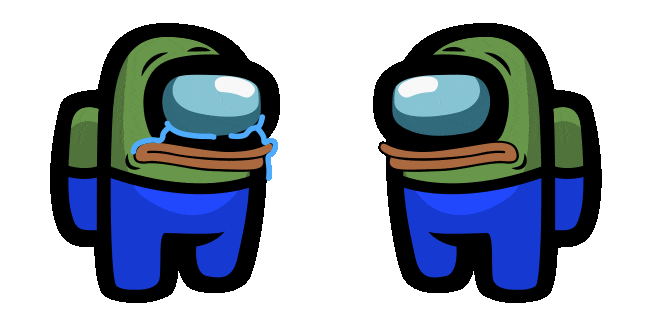 among us pepe the frog crewmate meme animated custom cursor