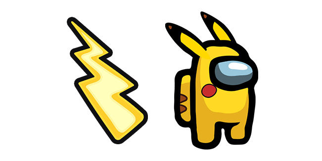 among us pikachu skin custom cursor