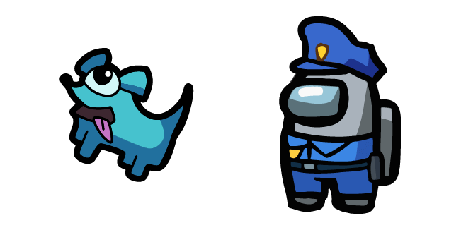 among us police skin dog pet custom cursor