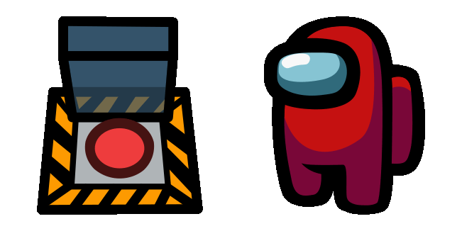among us red emergency button animated custom cursor