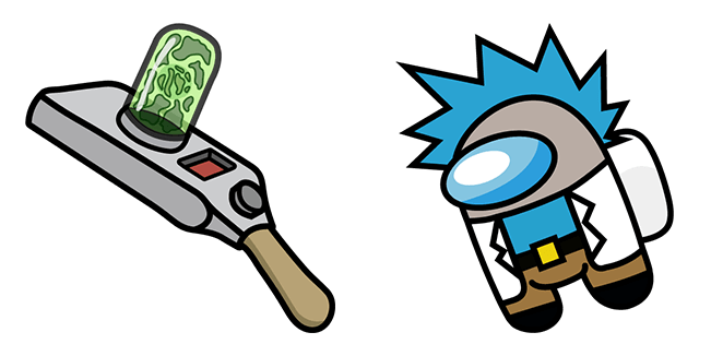 among us rick sanchez portal gun custom cursor