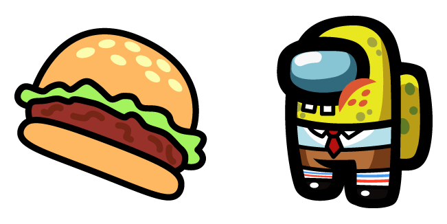 among us spongebob burger custom cursor