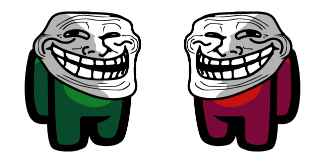 among us trollface custom cursor