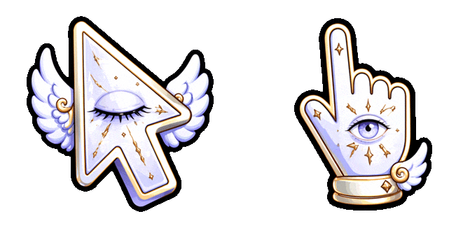 angelcore winged eye animated custom cursor