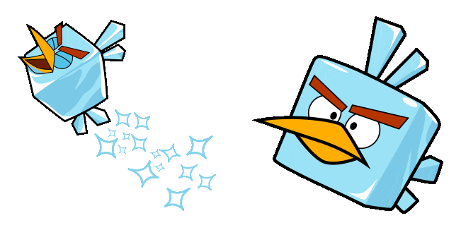angry birds ice bird animated custom cursor