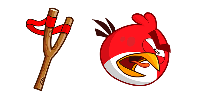 angry birds red slingshot custom cursor