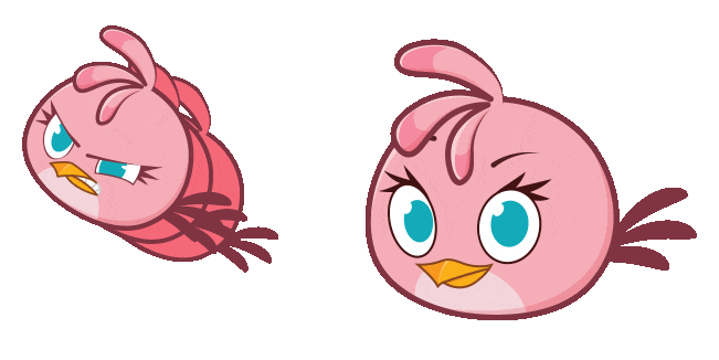 angry birds stella animated custom cursor