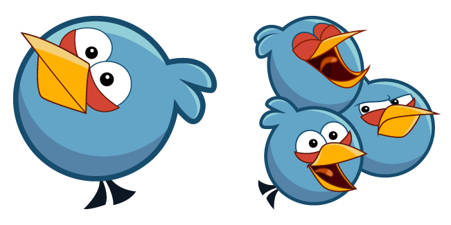 angry birds the blues custom cursor