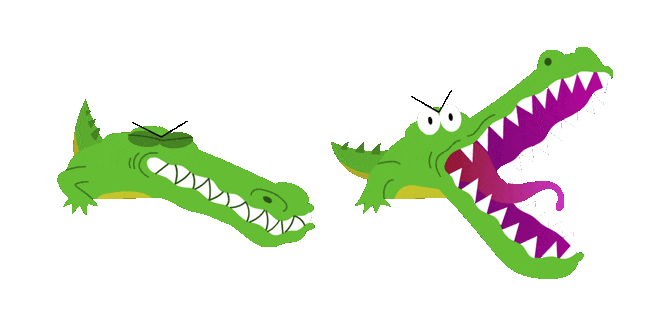 angry crocodile animated custom cursor