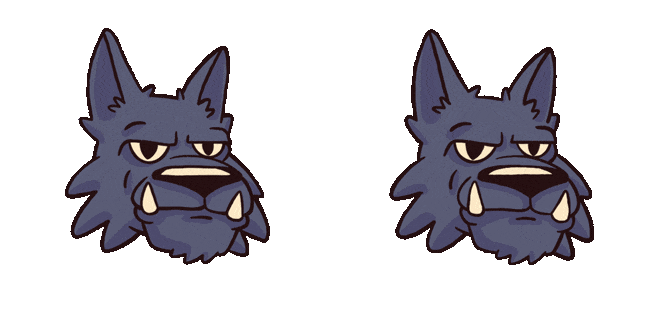 angry wolf animated custom cursor