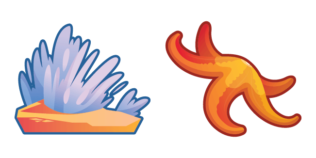 aqua corals sea star custom cursor