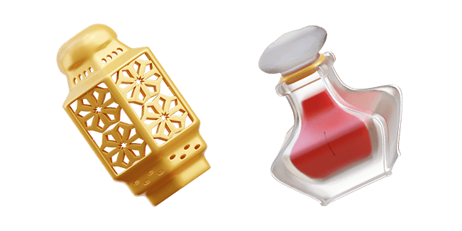 arabic lantern & perfume 3D custom cursor