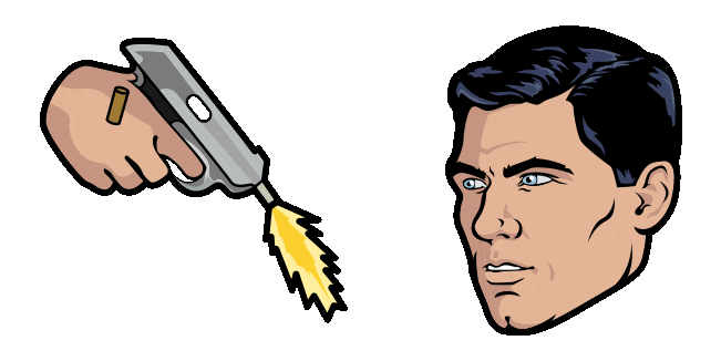 archer sterling walther ppk animated custom cursor