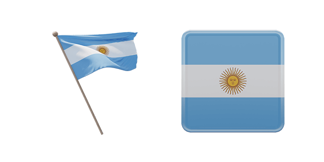 argentine republic flag 3D custom cursor
