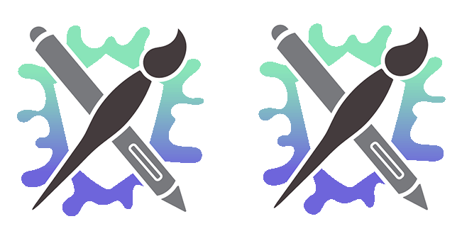art fight logo paint brush and stylus animated custom cursor