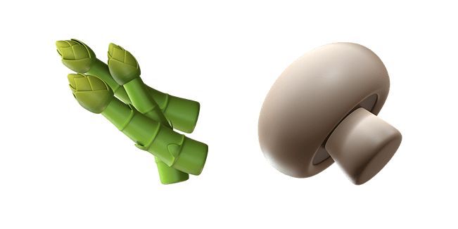 asparagus & mushroom 3D custom cursor