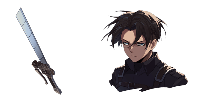 attack on titan levi sword custom cursor