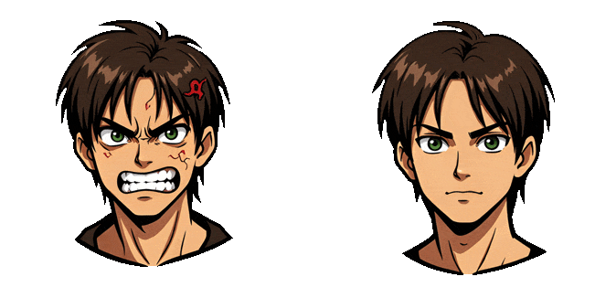 attack titan eren yeager evolution animated custom cursor