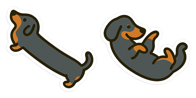 adorable dachshund custom cursor