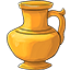 Aesthetic Blue Cup & Golden Urn