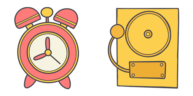 alarm clock school bell custom cursor