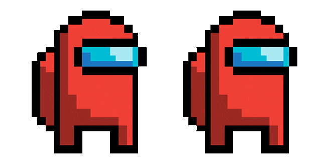 among us crewmates pixel animated custom cursor