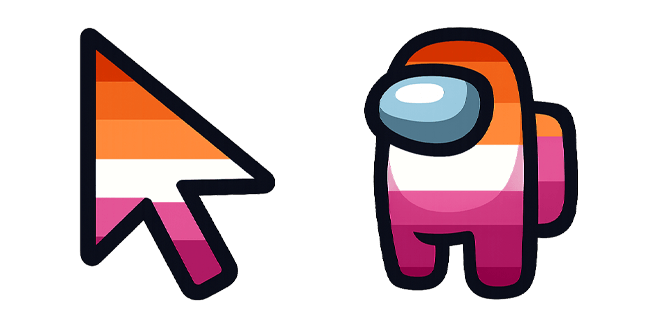 among us lesbian pride custom cursor