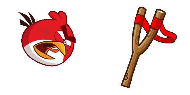 angry birds red slingshot animated custom cursor