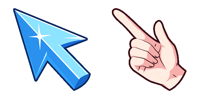 anime hand arrow animated custom cursor